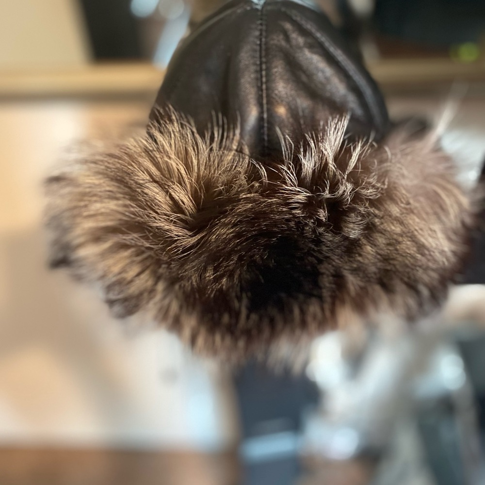Genuine Real Silver Fox Fur Genuine Leather Fancy Winter Trapper Woman Hat